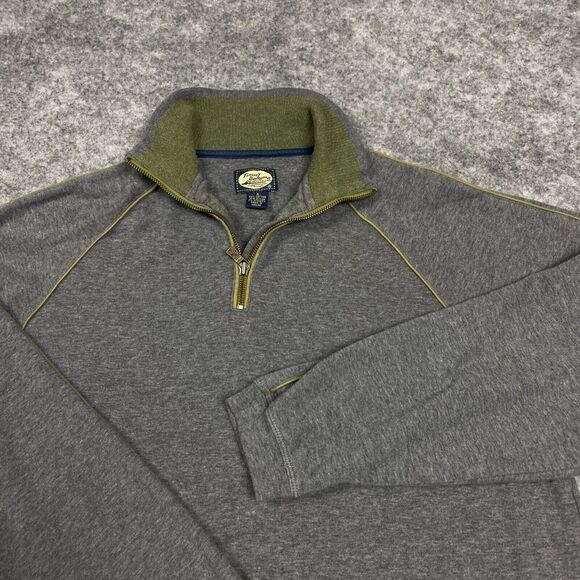 Tommy Bahama‎ Sweater Mens Small Grey 1/4 Zip Pullover Sweatshirt Stretch - Picture 1 of 14